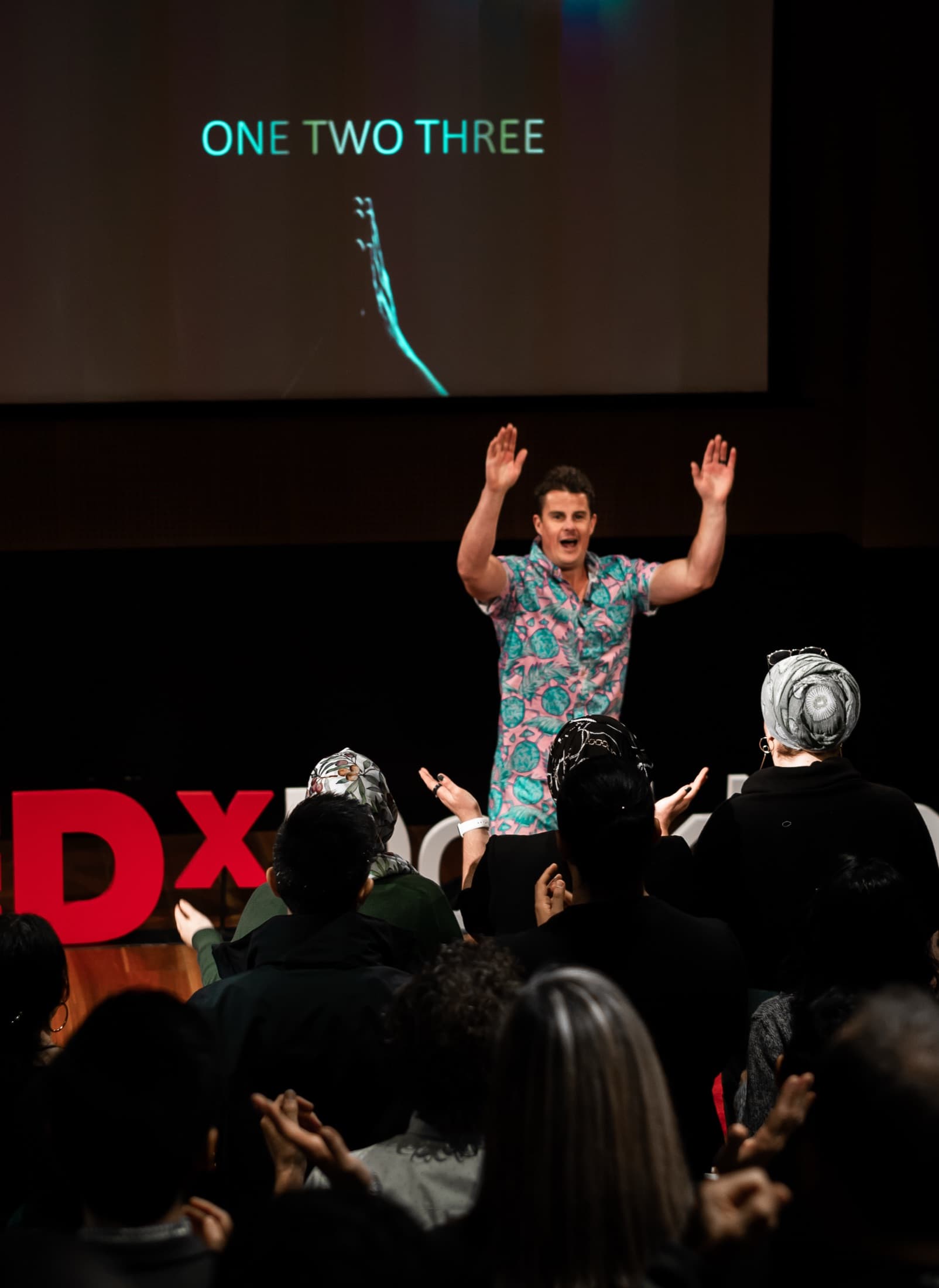 Dale on the TEDx stage